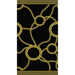 Linea Home Rings Πετσέτα Θαλάσσης Μαύρη 86x160cm LH2043092