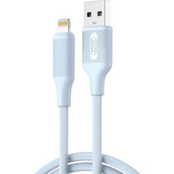 XO NB265 Minimalist USB-A to Lightning Cable 1m Light Blue 6920680854875