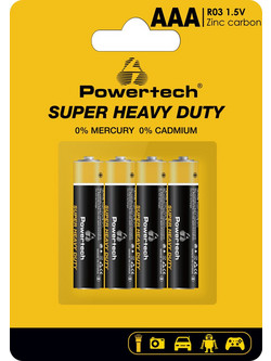 Powertech Zinc Carbon Super Heavy Duty AAA 4τμχ