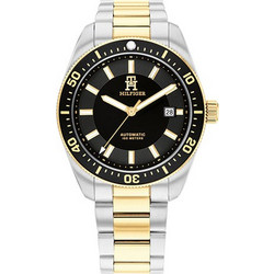Tommy Hilfiger TH85 Ανδρικό Ρολόι Αυτόματο με Ασημί Χρυσό Μεταλλικό Μπρασελέ 1710552
