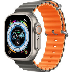 Devia Sport6 Deluxe Λουράκι Σιλικόνης Grey / Orange (Apple Watch 42 / 44 / 45 / 49mm)