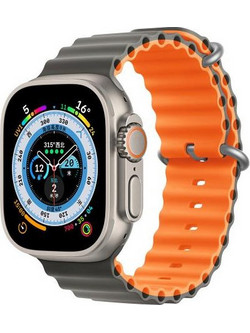 Devia Sport6 Deluxe Λουράκι Σιλικόνης Grey / Orange (Apple Watch 42 / 44 / 45 / 49mm)