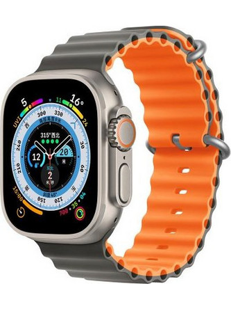 Devia Sport6 Deluxe Λουράκι Σιλικόνης Grey / Orange (Apple Watch 42 / 44 / 45 / 49mm)