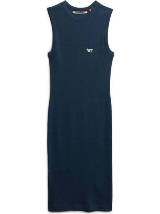 Superdry Mini Καλοκαιρινό Καθημερινό Φόρεμα Ριπ Navy Μπλε W8011635A-ZRN
