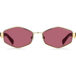 Marc Jacobs MARC496S Y11VC Γυαλιά Ηλίου Πολυγωνικά Μεταλλικά Χρυσά με Ροζ Polarized Φακό