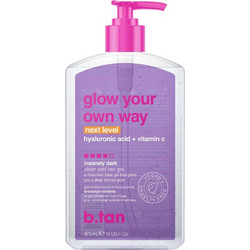 B. Tan Glow Your Own Way Next Level Clear Self Tan Gel Dark Σώματος 437ml