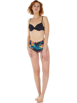 Gsecret Bikini Set Ψηλόμεσο Floral Μαύρο L10894-27748