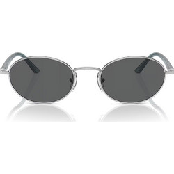 Persol PO1018S 518/B1 Γυναικεία Γυαλιά Ηλίου Οβάλ Μεταλλικά Ασημί με Μαύρο Polarized Φακό