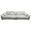 Woodwell Darby Τετραθέσιος Καναπές Γκρι 319x110x94cm Ε9413,2
