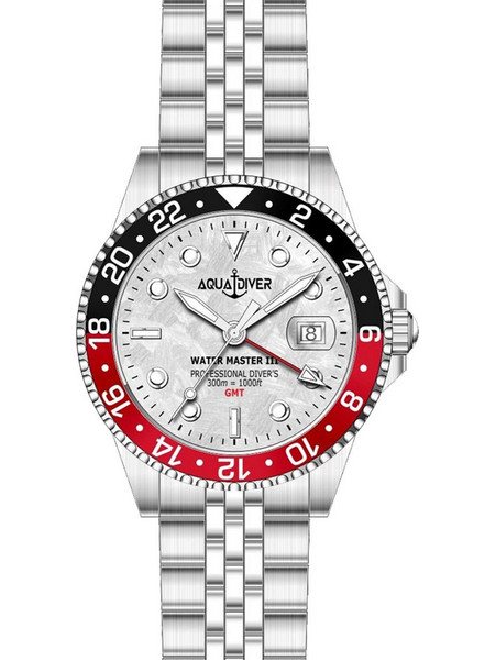Aquadiver Water Master III Ανδρικό Ρολόι με Ασημί Μεταλλικό Μπρασελέ SS23156G23