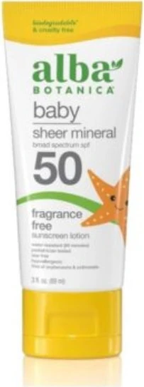 Alba Botanica Baby Sheer Mineral Βρεφικό Αντηλιακό Γαλάκτωμα