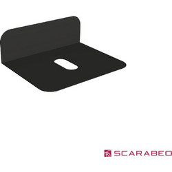 Scarabeo Plana Πάγκος Μπάνιου MDF για Επικαθήμενο Νιπτήρα Black 60 Matt