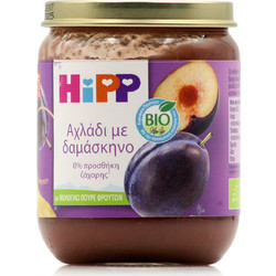 Hipp Βιολογική Φρουτόκρεμα Αχλάδι & Δαμάσκηνο 5m+ Χωρίς Ζάχαρη 160gr