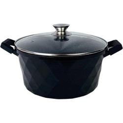 Cheffinger Diamond DIAC24S Κατσαρόλα Αλουμινίου Επίστρωση Μαρμάρου 24cm 3.5lt