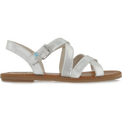 Toms Sicily Δερμάτινα Γυναικεία Σανδάλια Ασημί 10013309