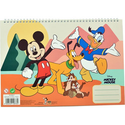 Gim Disney Mickey Μπλοκ Ζωγραφικής A4 40 Φύλλων με Αυτοκόλλητα 340-88416