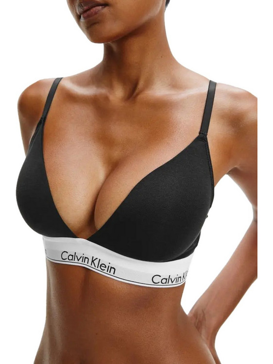 Calvin Klein Σουτιέν Τριγωνάκι χωρίς Μπανέλα Μαύρο 000QF5650E-001