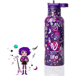 Ecolife X Vasiliki Das Παιδικό Παγούρι Θερμός Ανοξείδωτο BPA Free Μωβ 500ml