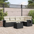 vidaXL Σετ Σαλόνι Κήπου Rattan 6τμχ Μαύρο 3220135