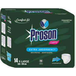 Proson Care Extra Absorbency XLarge Πάνες Βρακάκι Ακράτειας 14τμχ