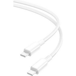 XO NB-Q250B Braided USB-C to USB-C 60W 1m White 6920680844647