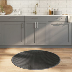 vidaXL Στρογγυλό Χαλί Καλοκαιρινό Baboo 100cm 376988 Γκρι