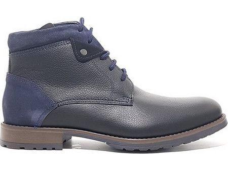 Softies Ανδρικά Αρβυλάκια Δερμάτινα Navy Μπλε 2-15-011