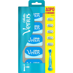 Gillette Venus Γυναικείο Ξυραφάκι με Ανταλλακτικές Κεφαλές με 3 Λεπίδες & Λιπαντική Ταινία 5τμχ