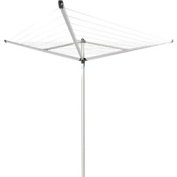Brabantia Essential Πτυσσόμενη Απλώστρα Ρούχων Δαπέδου Κήπου Μεταλλική 189x190x190cm με Μήκος Απλώματος 30m