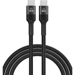 Powertech PTR-0131 Braided USB-C to USB-C 60W 0.6m Black 5210131072653