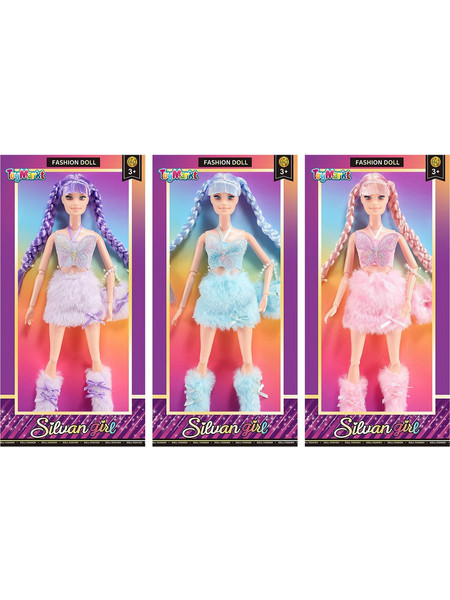 ToyMarkt Κούκλα με Κοτσίδες & Γούνινες Μπότες Διάφορα Σχέδια 922103