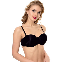Norddiva Σουτιέν Strapless Push Up με Μπανέλα Μαύρο 5051