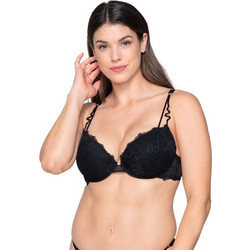 Luna Daisy Σουτιέν για Βαθύ Ντεκολτέ Push Up με Μπανέλα Μαύρο 15240
