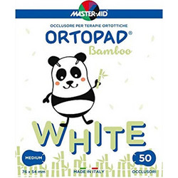 Master Aid Ortopad Bamboo Οφθαλμικά Επιθέματα για Παιδιά Λευκά 76x54mm 50τμχ