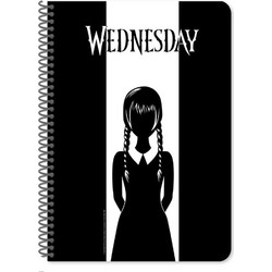 Must Wednesday Σπιράλ Τετράδιο Ριγέ A4 60 Φύλλων 2 Θεμάτων Μαύρο 000503666