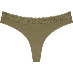 Triumph Feel of Modal Γυναικείο String με Δαντέλα Χακί 10219764-7309