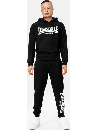 Lonsdale Cloudy Ανδρικό Παντελόνι Φόρμας με Λάστιχο Μαύρο 117199-1500