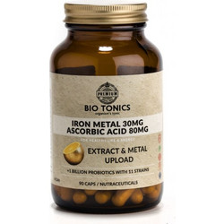 Bio Tonics Iron Metal 30 mg Ascorbic Acid 80mg 90 Κάψουλες
