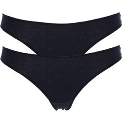 Cotonella Γυναικεία Brazil Χωρίς Ραφές με Δαντέλα Μαύρα 2Pack GD284-0002