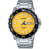 Casio Ανδρικό Ρολόι με Ασημί Μεταλλικό Μπρασελέ MTD-125D-9AVDF