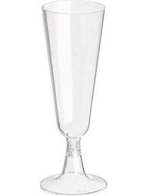 5Five Σετ Ποτήρια Σαμπάνιας Γυάλινα Κολωνάτα 150ml 12τμχ ΑΤ2290
