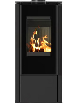 Kratki HATI/BLACK Ατσάλινη Ξυλόσομπα 5kW