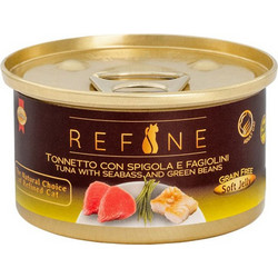 Refine Adult Grain Free with Tuna, Sea Bass & Beans in Jelly 80gr