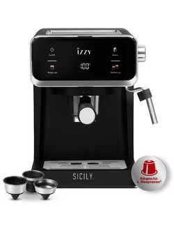 Izzy Sicily IZ-6017 Μηχανή Espresso 1000W 19bar