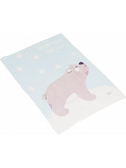 Cangaroo Dreamy Bear Κουβέρτα Αγκαλιάς Βελουτέ 75x100 Γαλάζια