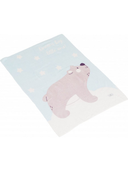 Cangaroo Dreamy Bear Κουβέρτα Αγκαλιάς Βελουτέ 75x100 Γαλάζια