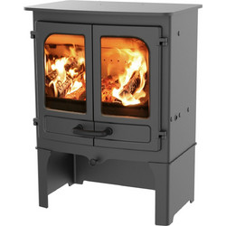 Charnwood All New Island I Black Ατσάλινη Ξυλόσομπα Αερόθερμη 7kW