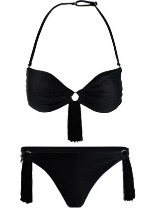 Emporio Armani Bikini Set Strapless με Ενίσχυση Μαύρο 2626273R34500020