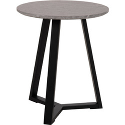 HomeMarkt Βοηθητικό Τραπεζάκι Σαλονιού MDF με Μεταλλική Βάση Φ45xΥ55cm HM9587.02