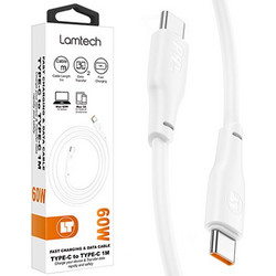 Lamtech LAM113133 USB-C to USB-C 60W 2m White 5202021113133